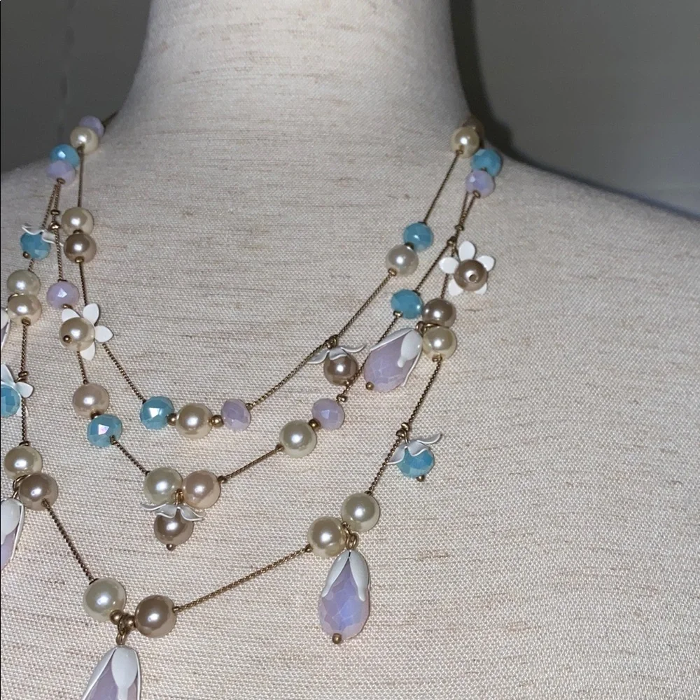 Multi-Layered Pearl and Bead Necklace